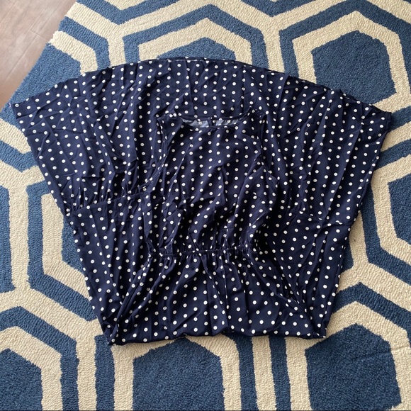 🌌 BOHO NAVY SLEEVELESS POLKA DOT MAXI DRESS! (no belt) - Picture 4 of 4